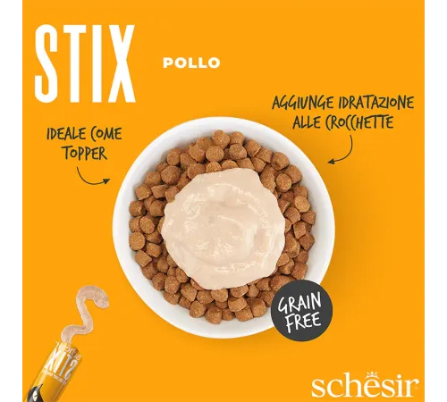Schesir Stix Крем-лакомство с курицей, 15 г х 6 шт