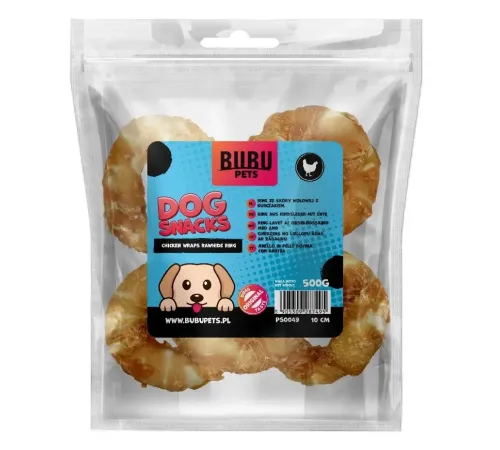 Bubu Pets Куриное мясо на сыромятных кольцах, 500 г
