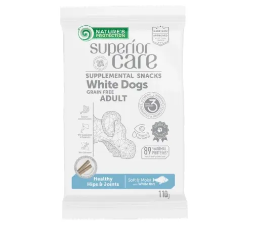 Nature's Protection Superior Care White Dogs Grain Free Healthy Hips & Joints (Белая рыба), 110 г