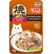 INABA CIAO Тунец Кацуо на гриле с морским гребешком со вкусом бульона даси, 50 г