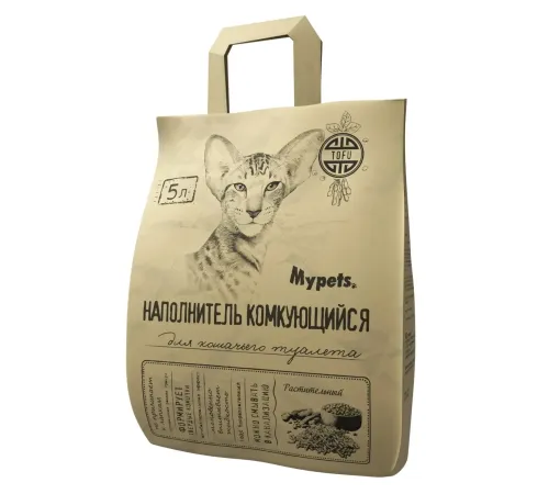 Mypets Наполнитель ТОФУ (без запаха), 5 л