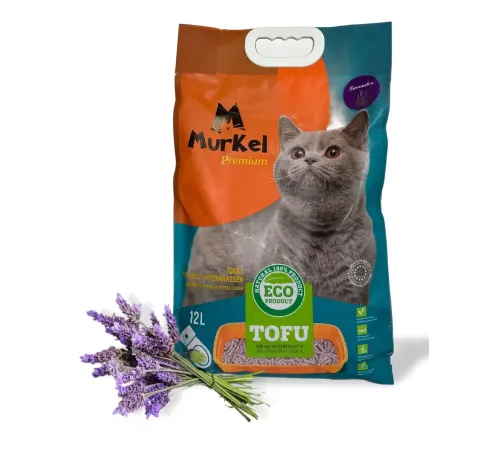 Murkel Наполнитель TOFU (Лаванда), 12 л/5,2 кг