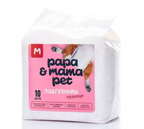Papa&Mama Pet Подгузники для питомцев, М(4-8кг) 10шт