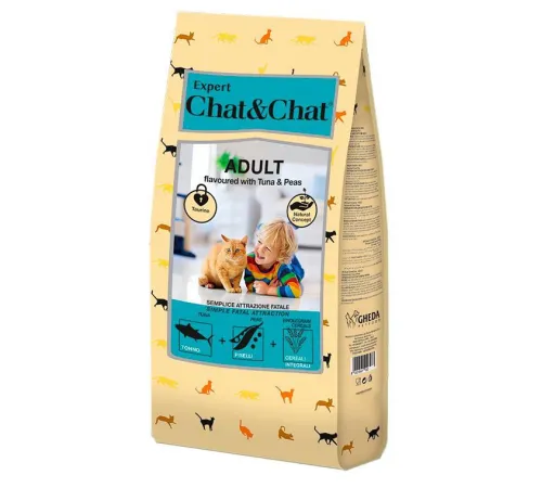 Chat&Chat Expert Adult Cat (Тунец и горох), 14 кг