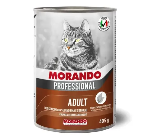 Morando Professional Кусочки в соусе (Дичь и кролик), 405 г