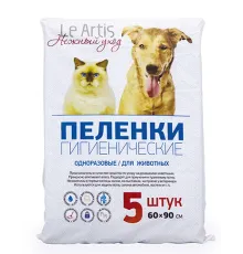 Le Аrtis Пеленки впитывающие для животных L, 60х90 (5 шт/уп)
