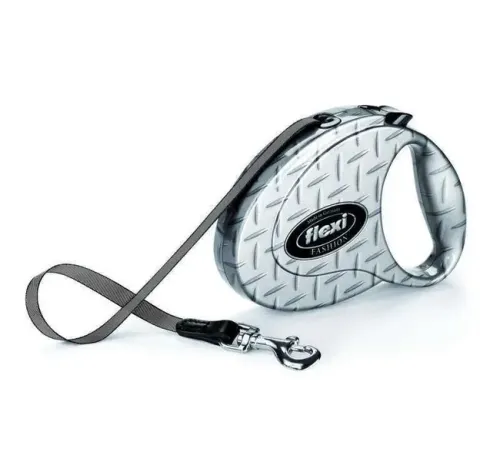 Поводок-рулетка Flexi Fashion M Gentlemen Profile (серая)