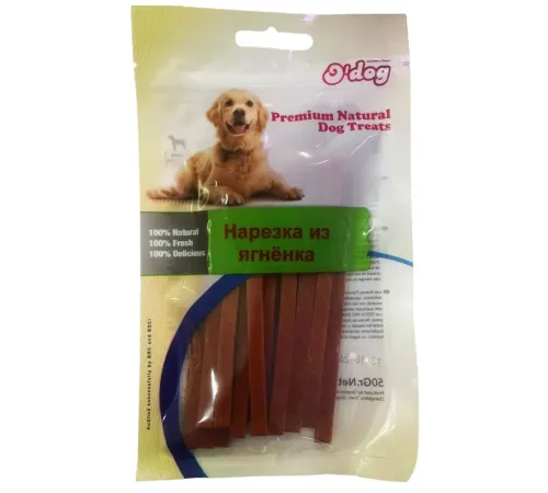 O'dog Лакомство Нарезка из ягненка, 50 г