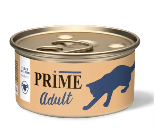 Prime Adult Консервы (Кусочки из ягненка в соусе) для кошек, 75 г