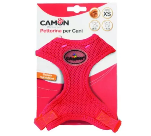 CAMON Шлея из сетчатого полиэстра красная XS, 28-37 см