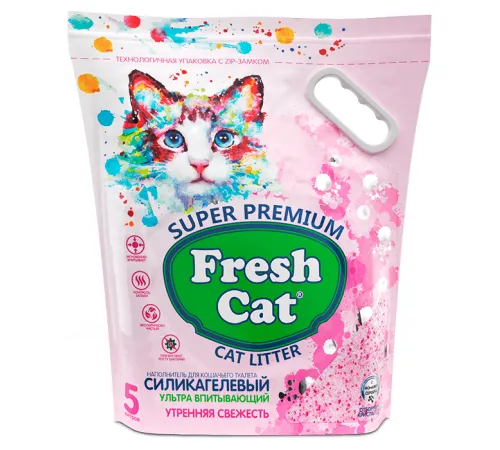 Fresh Cat Силикагелевый наполнитель Утренняя свежесть, 5 л