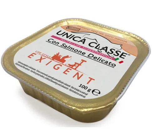 Unica Classe Exigent Паштет с лососем для кошек 100 г