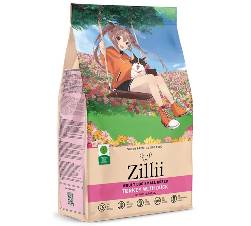 ZILLII Adult Dog Small Breed (Индейка, утка), 800 г