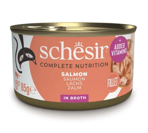 Schesir Complete (Лосось в бульоне), 85 г