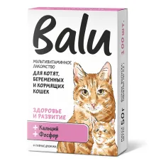 BALU Здоровье и развитие Лакомство мультивитаминное для кошек, 100 таб