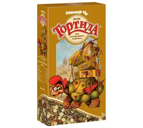 Зоомир Тортила Корм для сухопутных черепах, 170 г