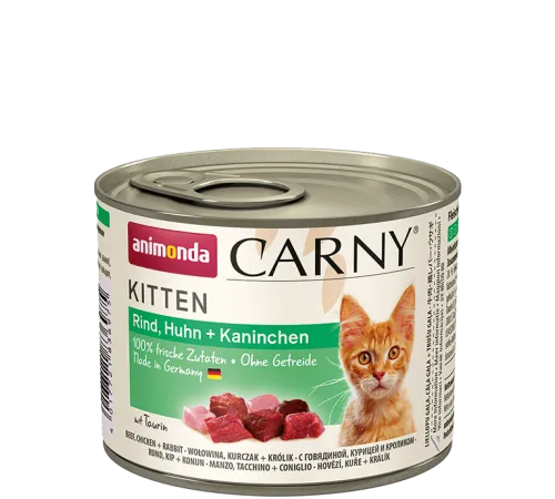 Carny Kitten (с говядиной, курицей и кроликом) 200 г х 10 шт