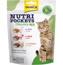 Gimcat Лакомство Nutri Pockets Кантри микс (Утка, говядина, индейка), 150 г