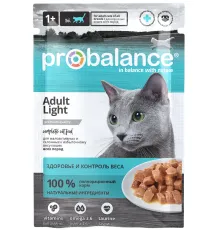 ProBalance Консервированный корм Adult Light для малоподвижных кошек, 85 г