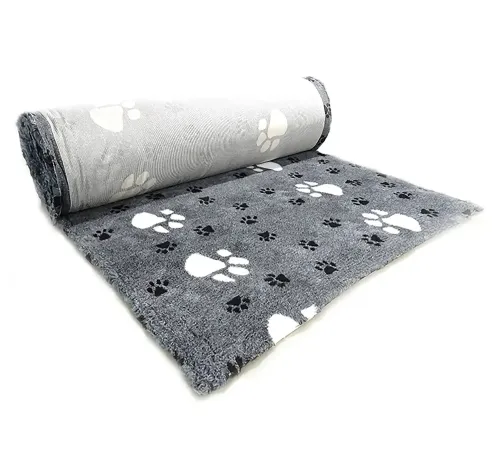 ProFleece Коврик меховой Большая Лапа 1х1,6 м, черный/белый