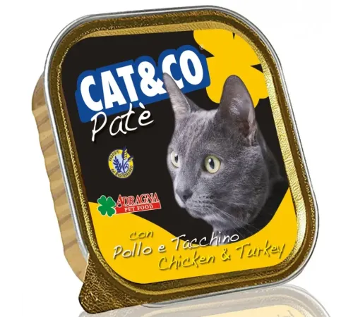 Adragna Cat&Co Паштет из курицы и индейки, 100 г