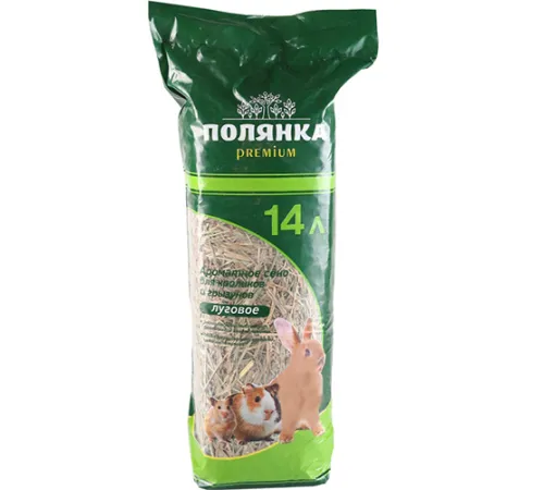 Полянка Premium Сено луговое, 14 л