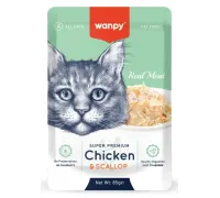 Wanpy Cat Пауч Курица и гребешок, 85 г