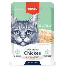 Wanpy Cat Пауч Курица и гребешок, 85 г