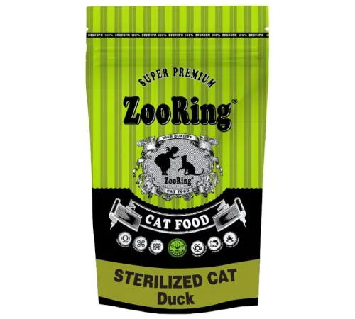 ZooRing Sterilized Adult Cat (Утка), 350 г