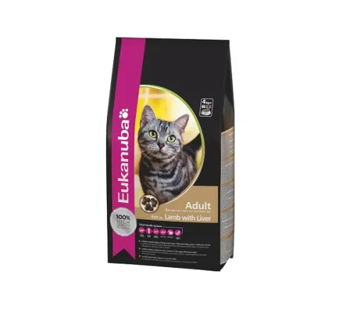 Eukanuba Adult with Lamb&Liver для кошек с ягненком и печенью 0,4 кг