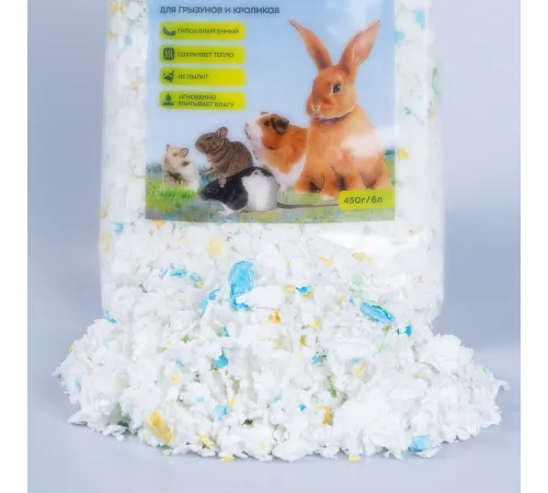 Bambini Pets Целлюлозный наполнитель для грызунов и кроликов, 450 г/6 л