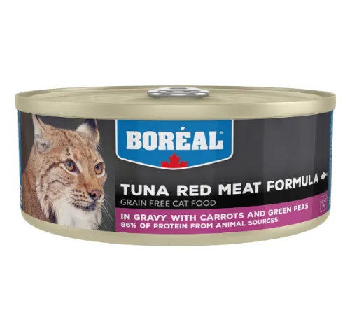 Boreal Cat Красное мясо тунца в соусе с морковью и зеленым горошком 156 г