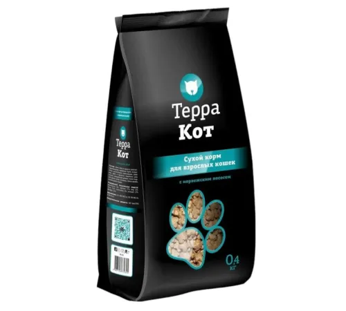 Терра Кот для взрослых кошек (Норвежский лосось), 400 г