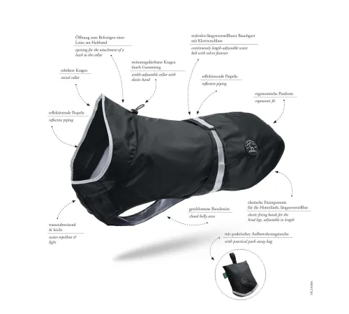 Hunter Дождевик для собак Coat Uppsala Rain, 55 см
