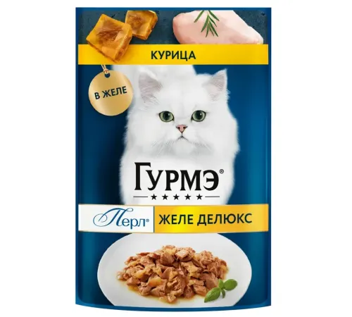 Гурмэ Перл Желе Делюкс с курицей в желе, 75 г