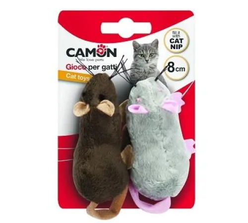 CAMON Мышь с кармашком для кошачьей мяты 2 шт/уп, 8 см