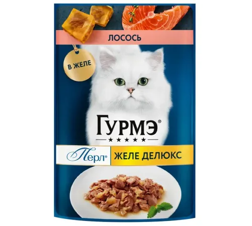 Гурмэ Перл Желе Делюкс с лососем в желе, 75 г