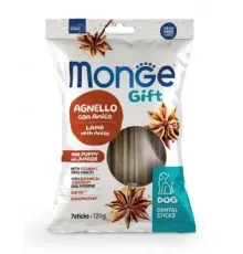 Monge Gift Puppy&Junior Mini Dog Зубные палочки с ягнёнком и анисом, 120 г