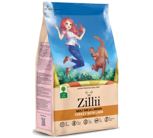 ZILLII Adult Dog (Индейка, ягненок), 800 г