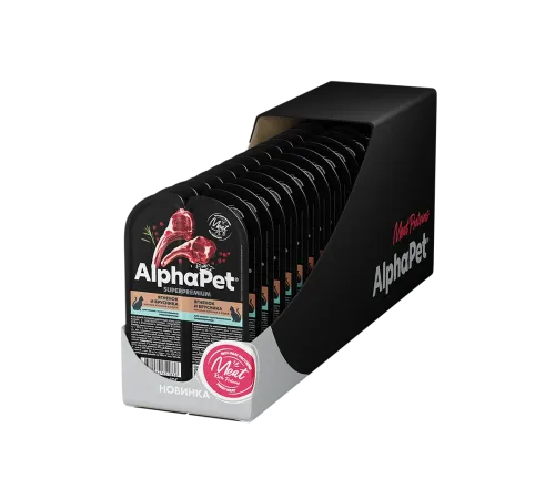 AlphaPet Superpremium Ягненок и брусника в соусе, 80 г