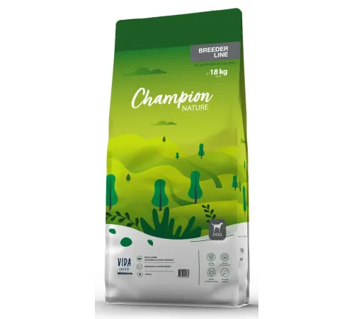Craftia Champion Nature Premium Adult Medium&Large (Ягненок и курица с суперфудами), 18 кг