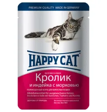 Happy Cat Пауч Кролик Индейка Морковь 100 г