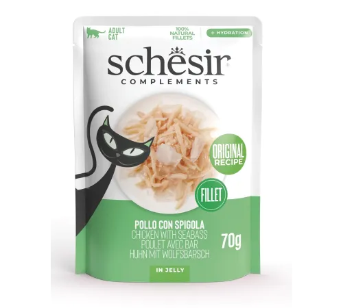 Schesir Complements Пауч (Курица с морским окунем в желе), 70 г