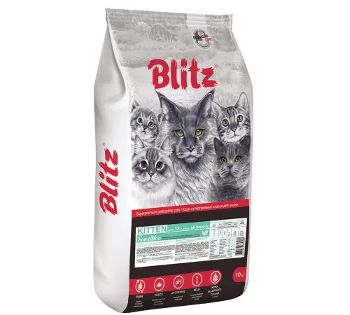 BLITZ Sensitive Kitten (Индейка) 10 кг