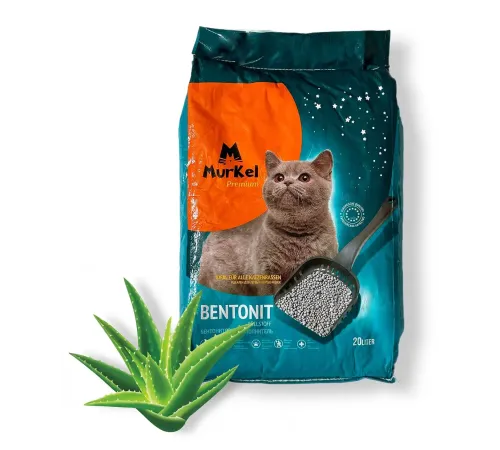 Murkel Наполнитель бентонитовый (Алоэ вера), 20 л/16 кг
