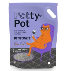 Potty-Pot Бентонитовый наполнитель Детская пудра и уголь, 10 л (8кг) (УЦЕНКА)