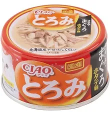 INABA CIAO Toromi Куриное филе с тунцом Магуро со вкусом морского гребешка, 80 г