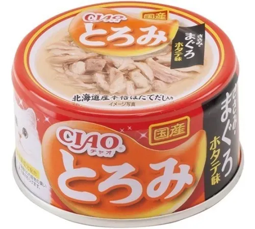 INABA CIAO Toromi Куриное филе с тунцом Магуро со вкусом морского гребешка, 80 г