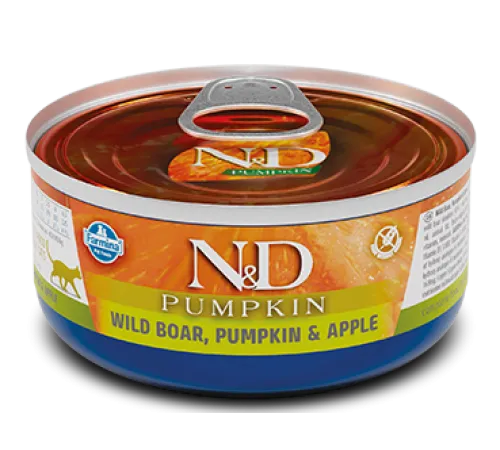 Консервы Farmina N&D Pumpkin Cat (Кабан, тыква, яблоко), 70 г