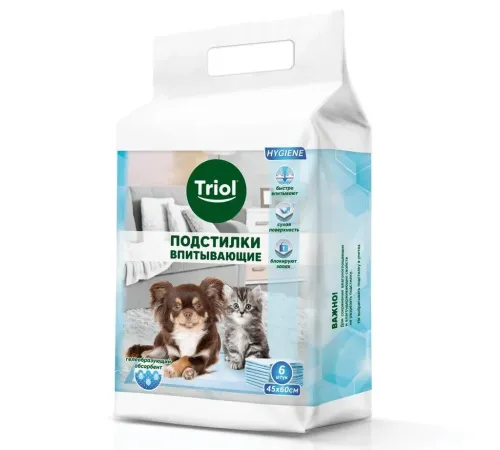 Triol Подстилки впитывающие 45х60 см 6 шт